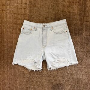 Levi’s 501 Mid-Thigh Distressed Shorts • size 29